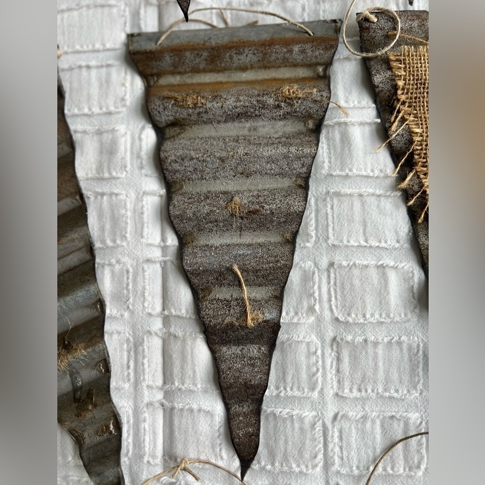 Distressed Metal Flag Perfect For Crafts DIY Projects Home Decor